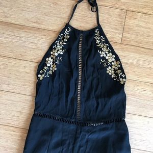 Forever 21 wide leg romper - black - sz small